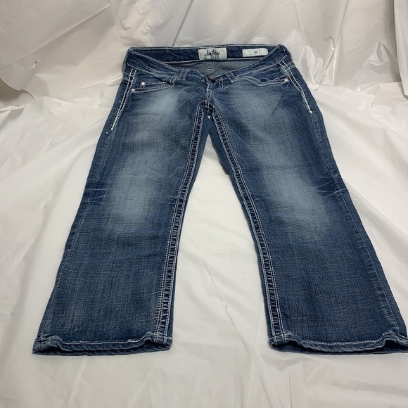 WOMEN’S Daytrip Leo Blue Straight Leg Jeans Size 26 - Picture 2 of 10
